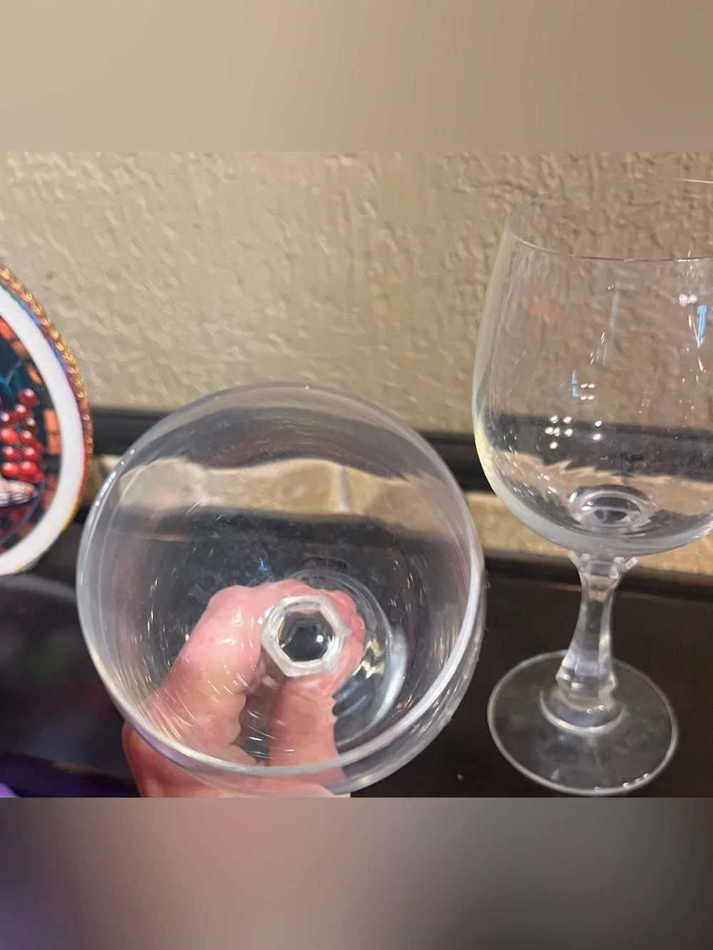 Set of (2) Vintage Wine Glasses